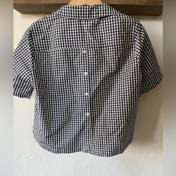 Achro Women’s Gingham Crop Top with Buttons along the back—Collard—Size Small••• - Picture 6 of 13